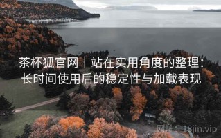 茶杯狐官网｜站在实用角度的整理：长时间使用后的稳定性与加载表现
