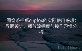 围绕茶杯狐cupfox的实际使用感想：界面设计、播放流畅度与操作习惯分析