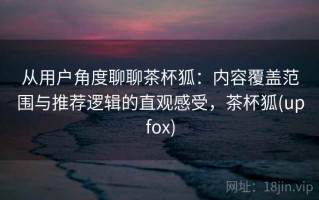 从用户角度聊聊茶杯狐：内容覆盖范围与推荐逻辑的直观感受，茶杯狐(upfox)
