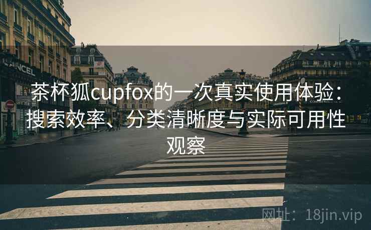 茶杯狐cupfox的一次真实使用体验：搜索效率、分类清晰度与实际可用性观察-第1张图片